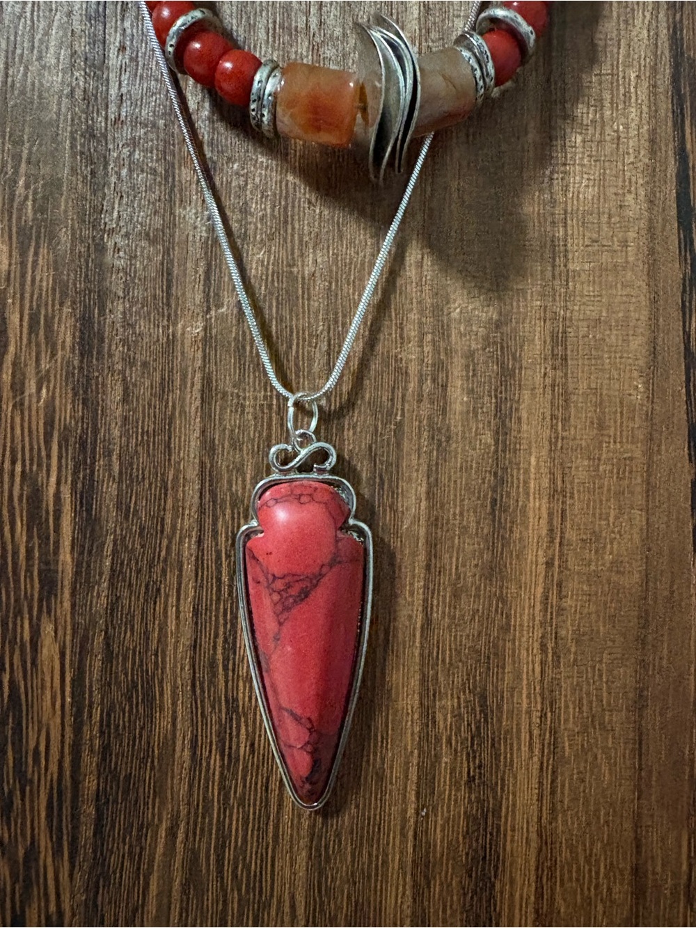 Free People Birdie necklace & unbranded arrowhead Pendant set of 2 - Picture 6 of 6